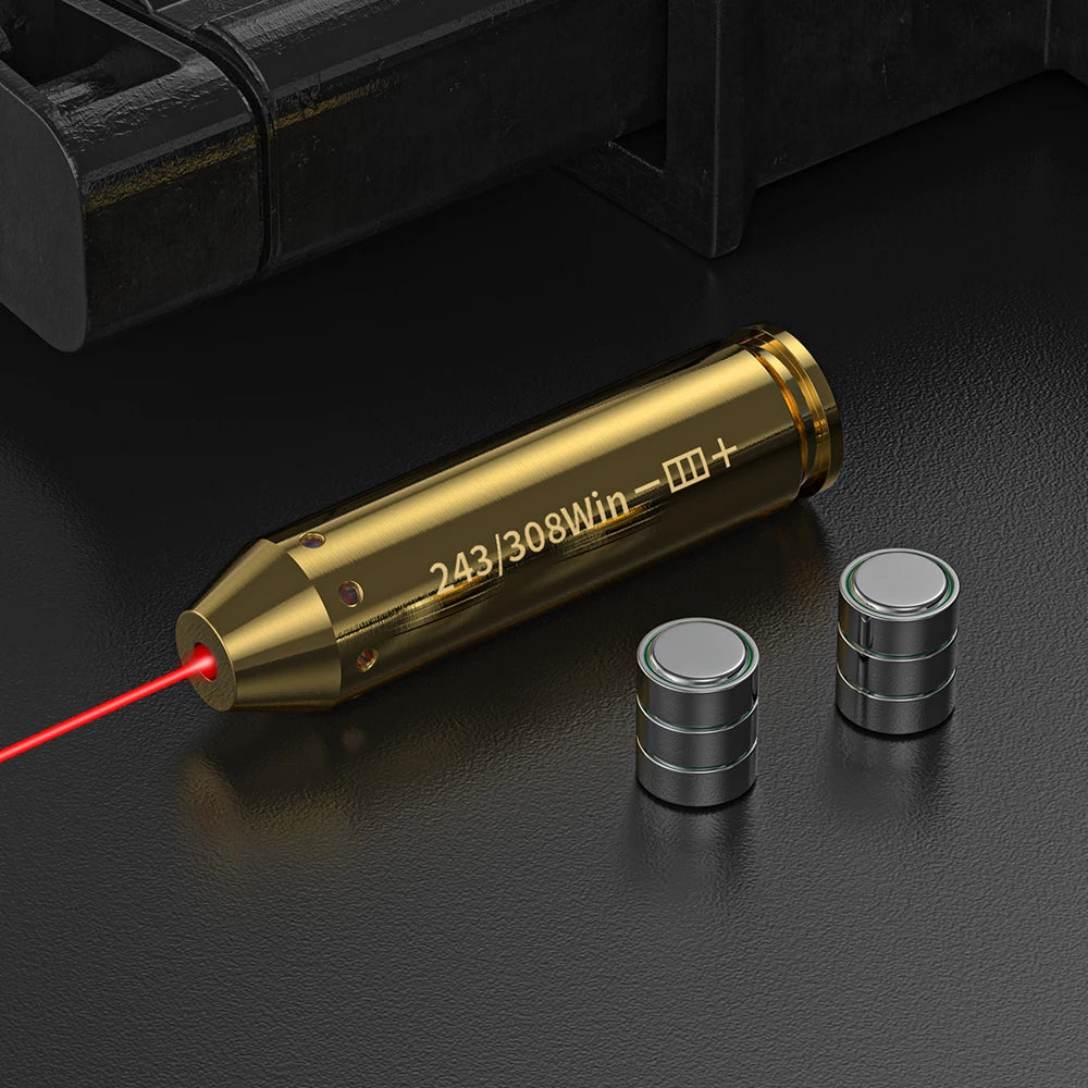 243 308WIN Optics Cartridge Red Dot Laser Bore Brass
