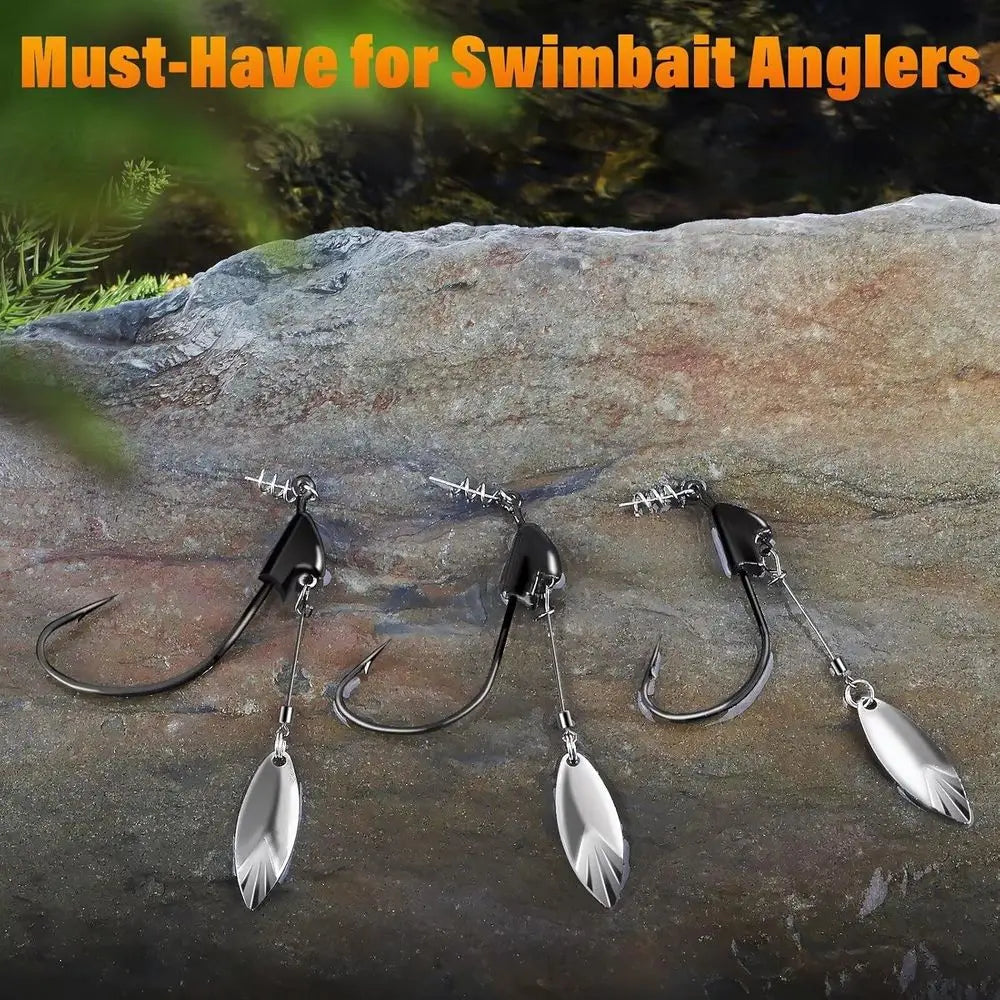 Weighted Swimbait Fishing Hooks 3/0 4/0 5/0 10pcs
