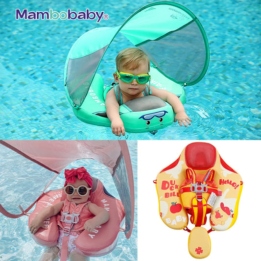 Non-Inflatable Baby Float with Canopy