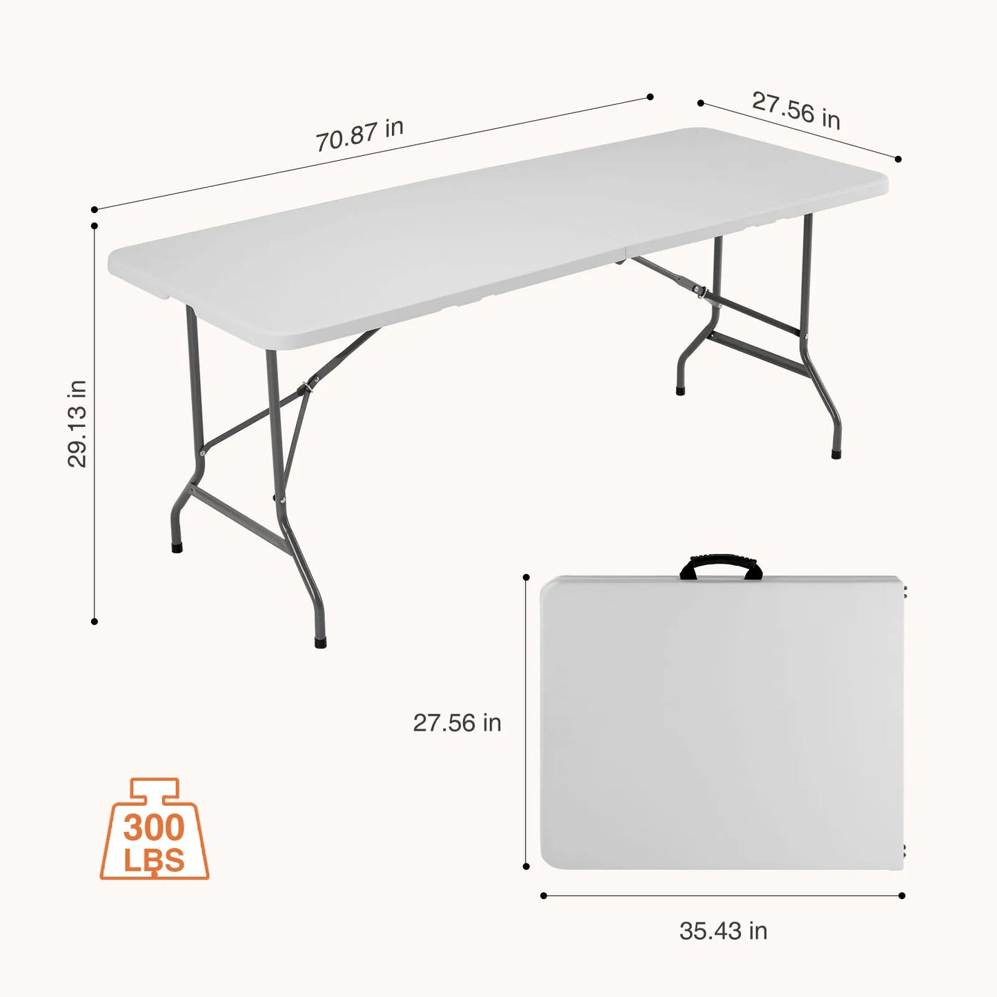 JHK Portable Folding Outdoor Indoor Table