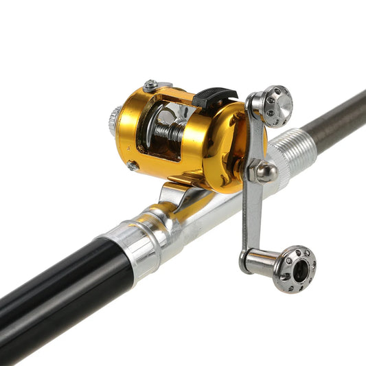 Telescopic Portable Pocket Pen Fishing Rod reel Fishing Line Soft Lures Baits Jig Hooks