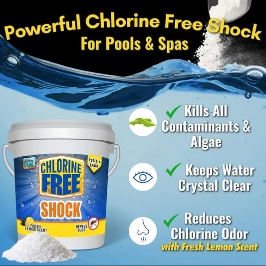 Fast acting and quick dissolving chlorine free pool shock for pools and spas