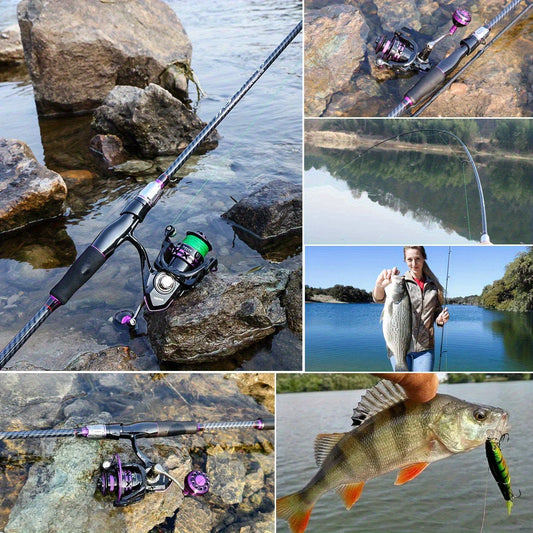 Telescopic Fishing Rod Carbon Fiber, for Freshwater & Saltwater