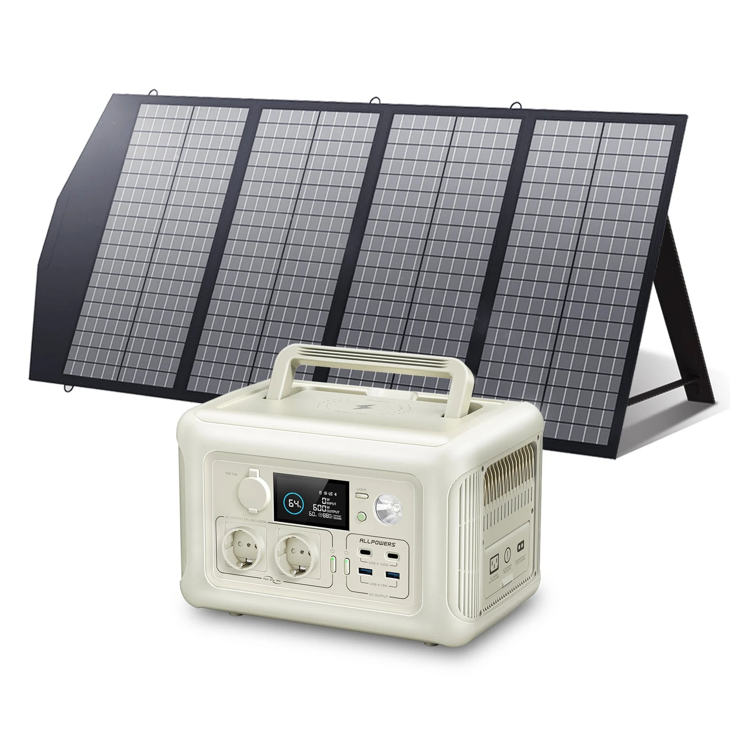 ALLPOWERS R600 Portable Power Station with Portable SolarPanel