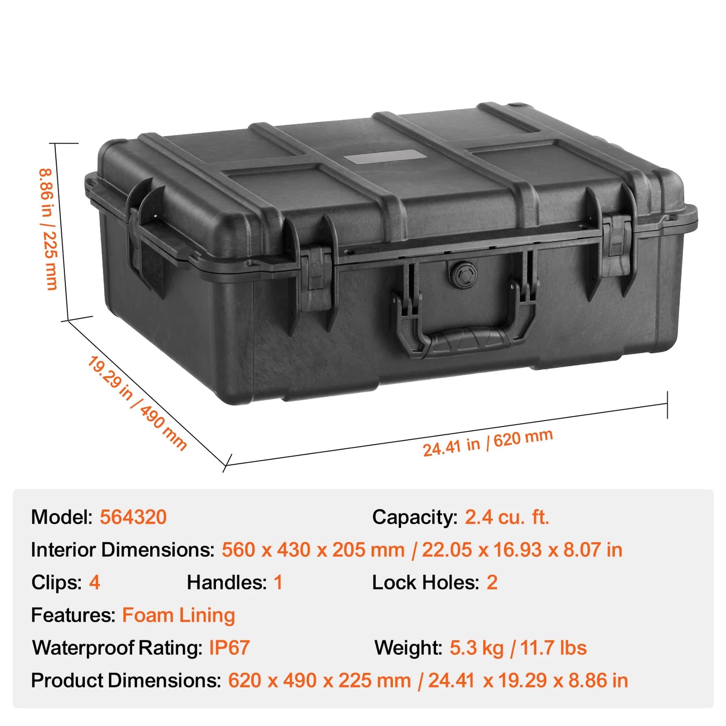 IP67 Weatherproof Heavy Duty Protective Case