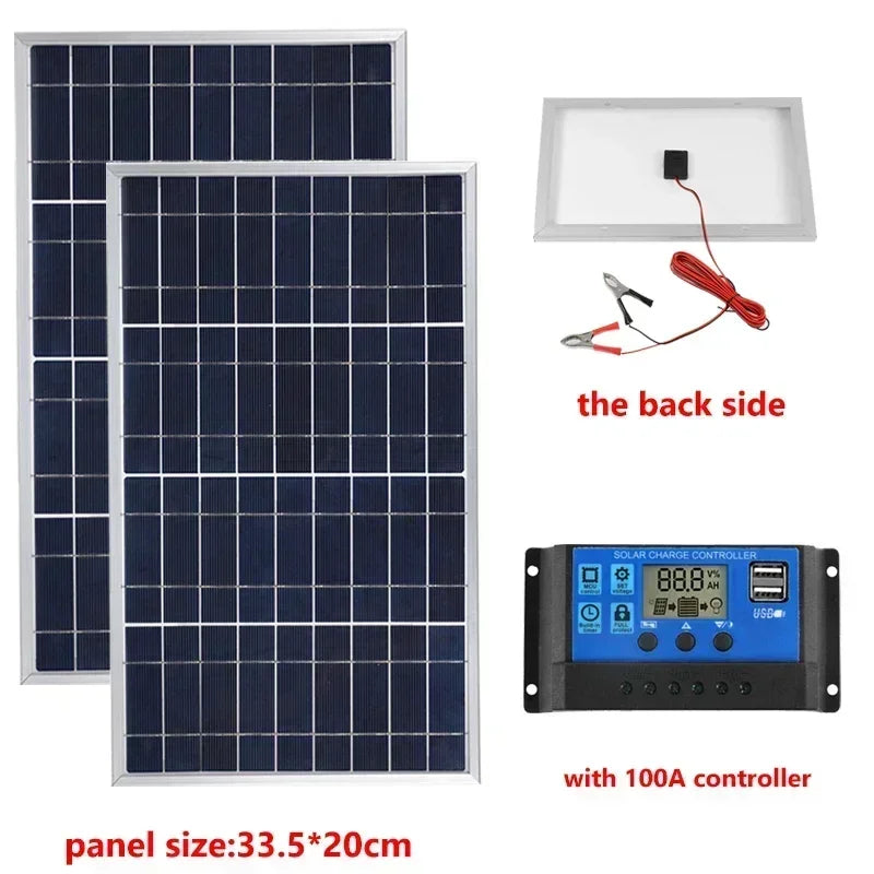 Outdoor Solar Panel 600W 12V Polycrystalline USB Power