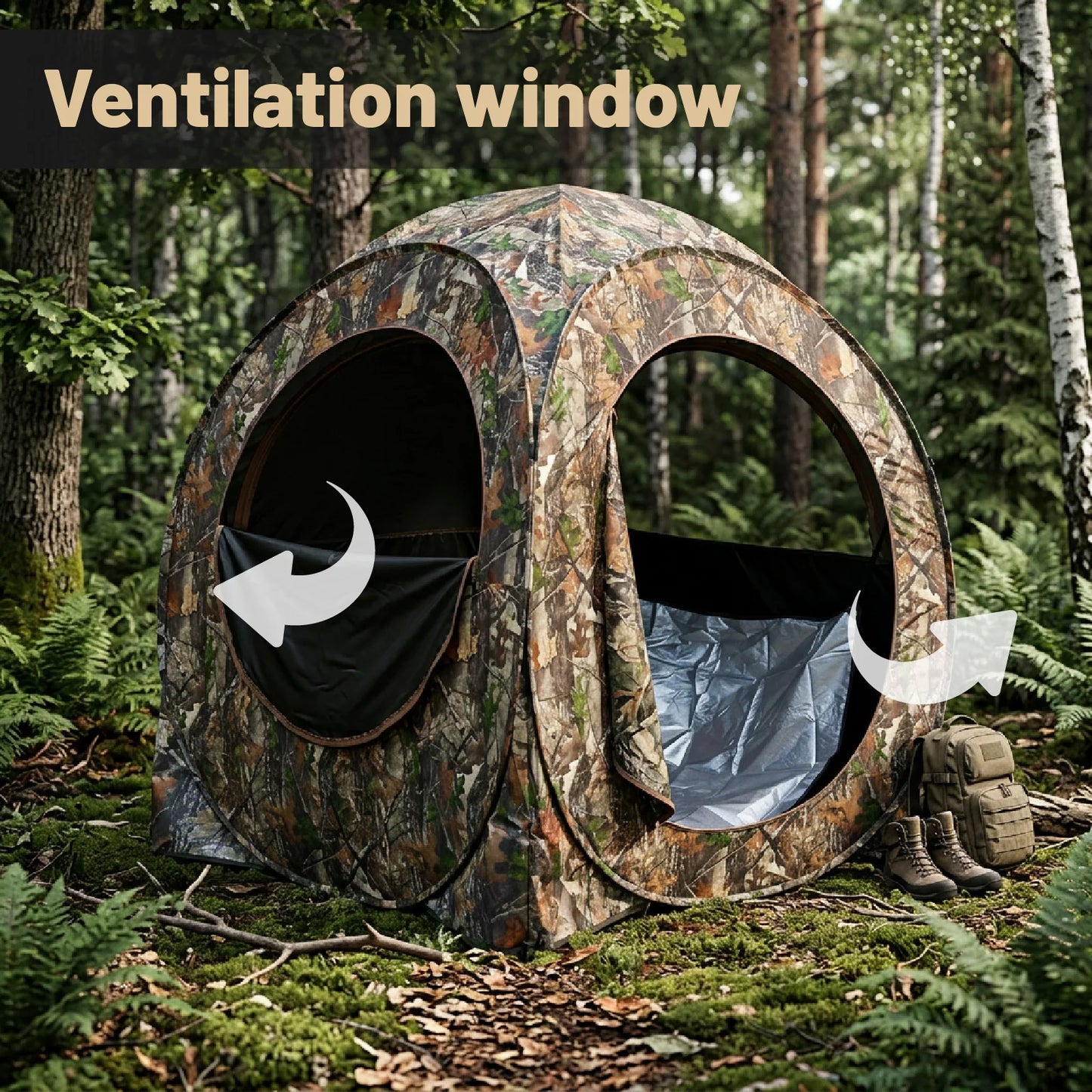 Camouflage Pop-Up Hunting Blind Ground Shelter