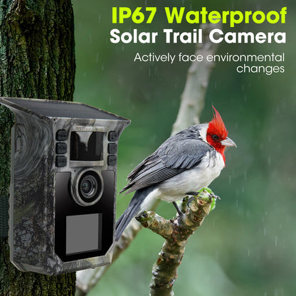 64MP Trail Camera with Night Vision 0.2s Trigger Motion Activated,