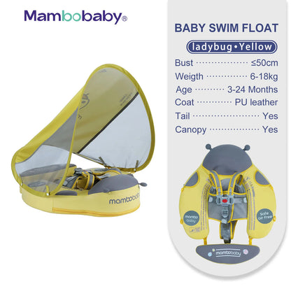 Non-Inflatable Baby Float with Canopy