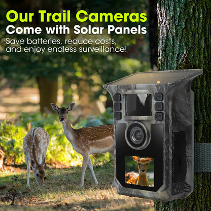 64MP Trail Camera with Night Vision 0.2s Trigger Motion Activated,