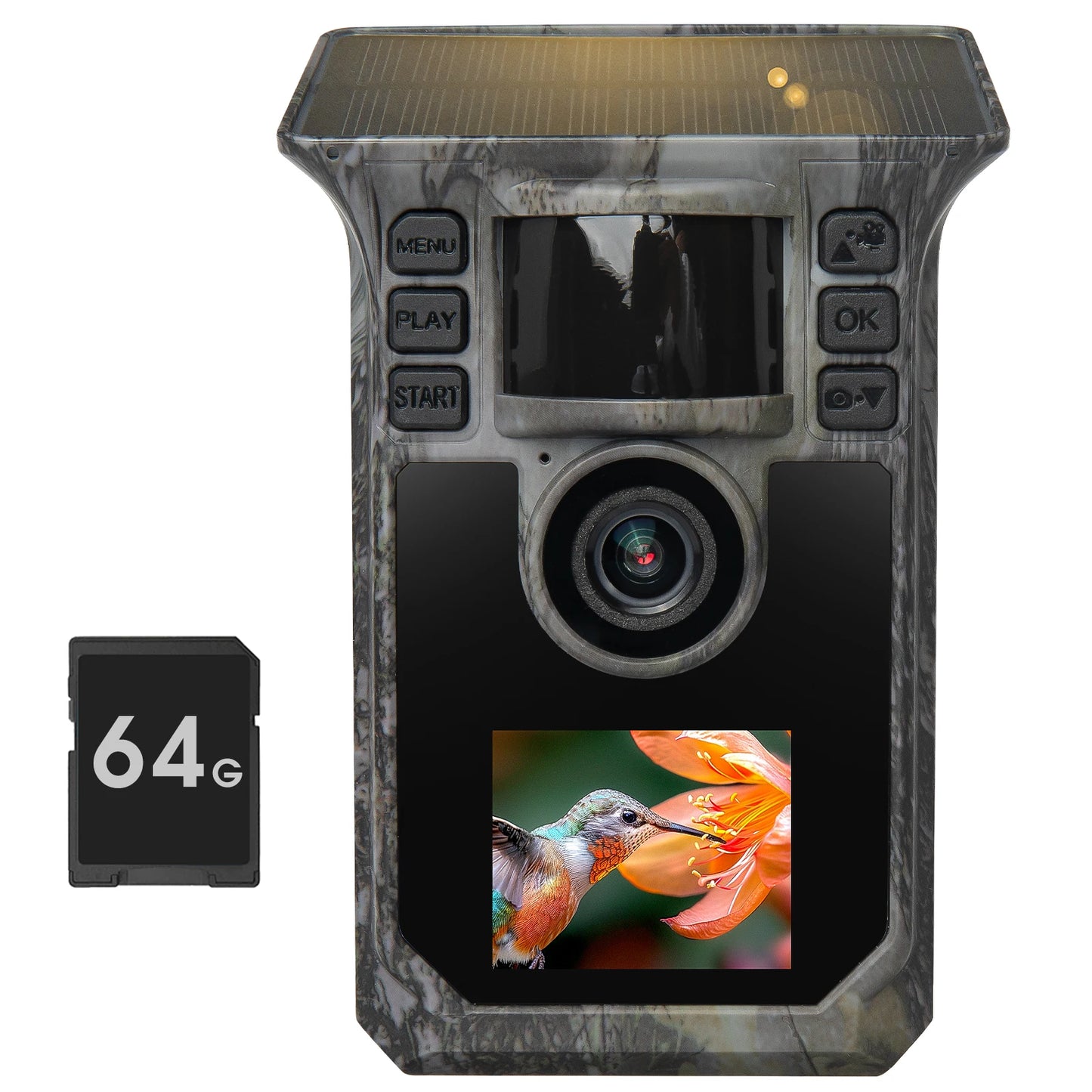 64MP Trail Camera with Night Vision 0.2s Trigger Motion Activated,