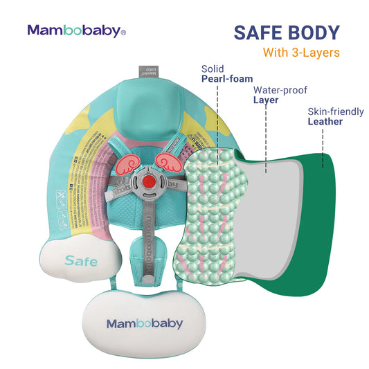 Non-Inflatable Baby Floats with Canopy for 3-24 Months