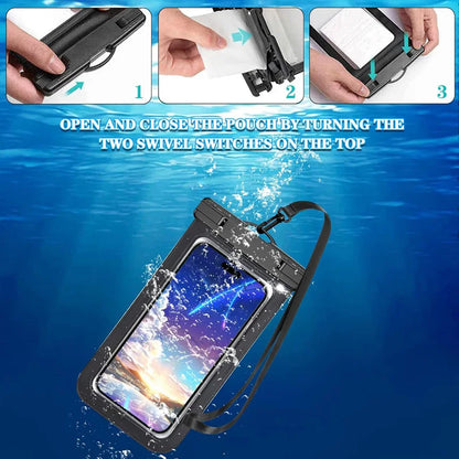 4-Pack - Waterproof Case for Swimming, Beach, Rain, Up to 100ft Deep, Clear & Touch Sensitive