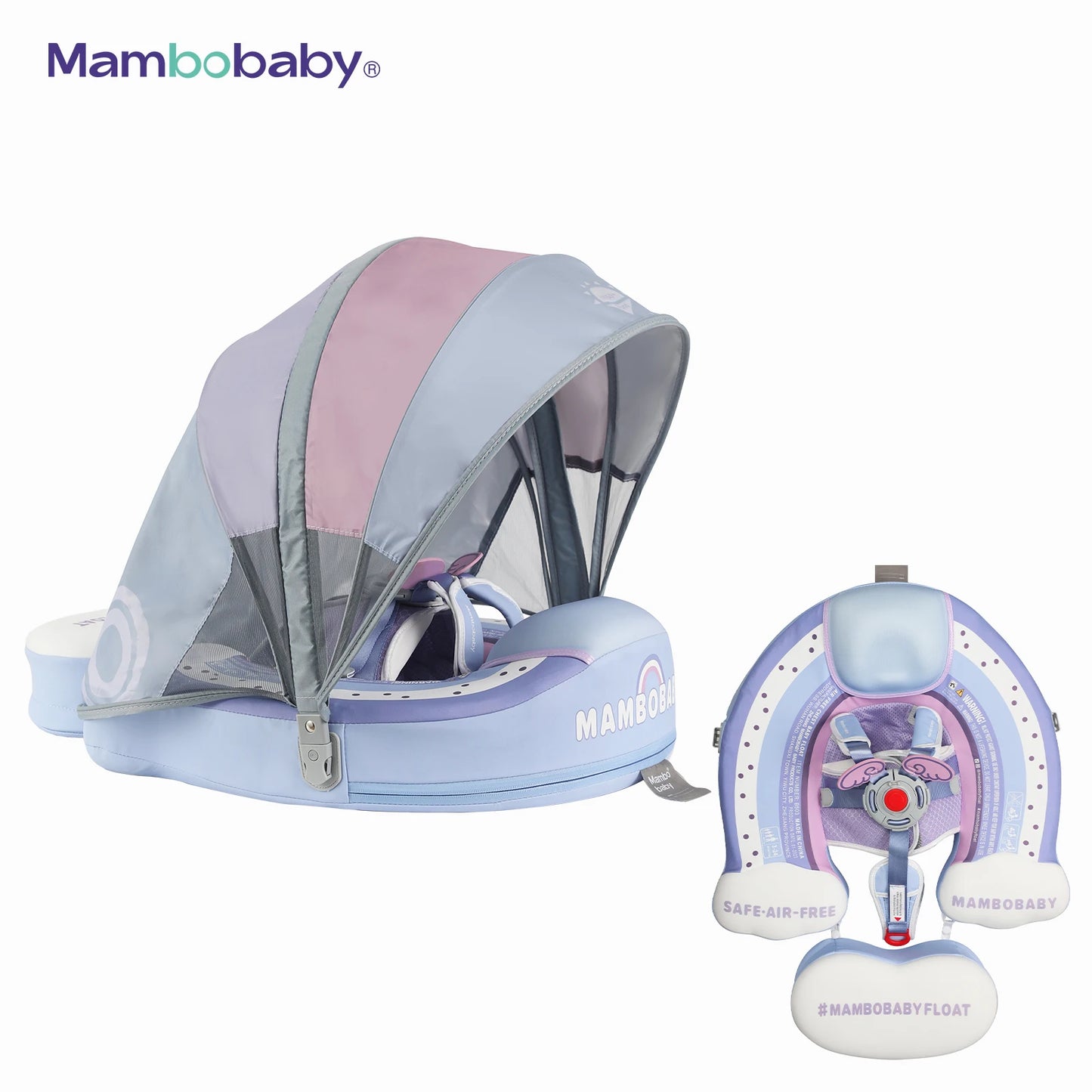 Non-Inflatable Baby Floats with Canopy for 3-24 Months