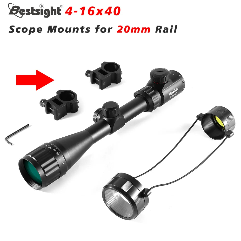 16X40 AOE Optics Hunting Riflescope Red & Green Dot Illuminated