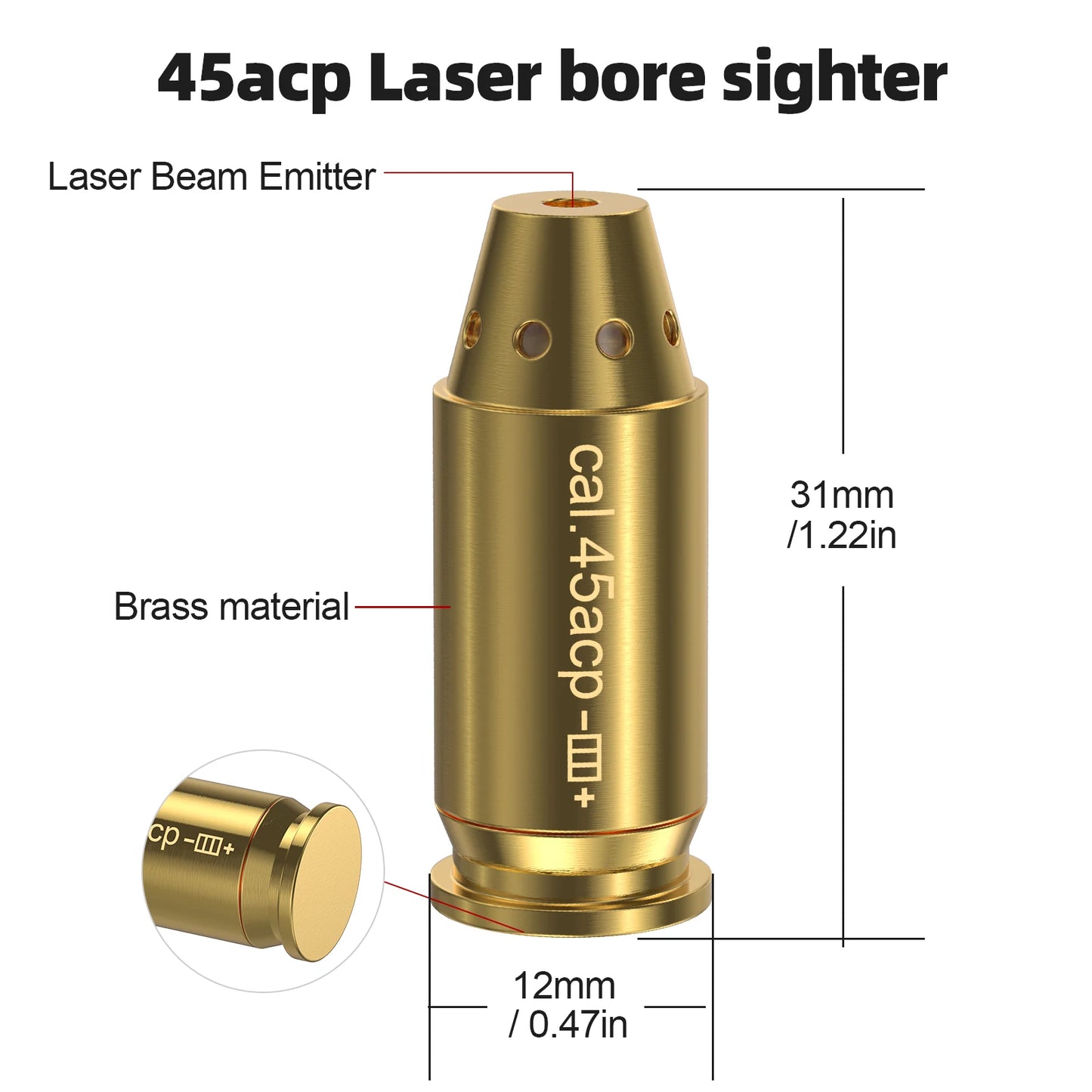 45ACP Red Laser Calibration Tool