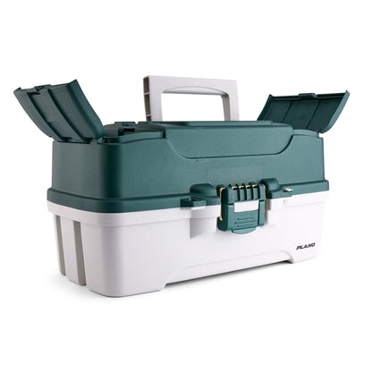 3-tray tackle box with freshwater bait set, durable, adjustable trays