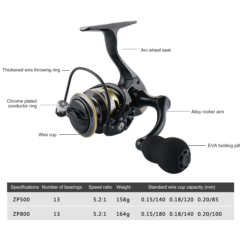 500/800 Series EVA Grip Ultra Lightweight Fishing Reel