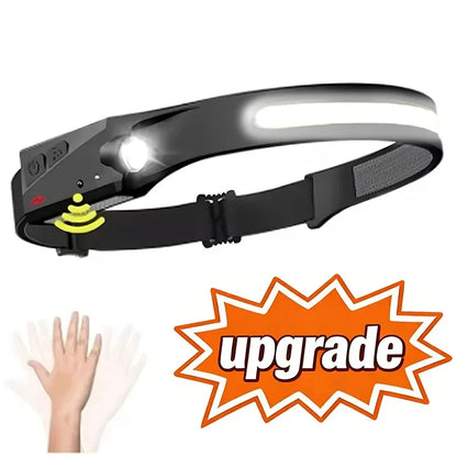 4-Pack LED Sensor Headlamp USB Rechargeable Built-in Battery Waterproof Head Torch for Camping Fishing Hiking