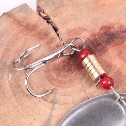 30pcs Metal Spoon Spinner Fishing Lure with Treble Hook Fishing Wobblers