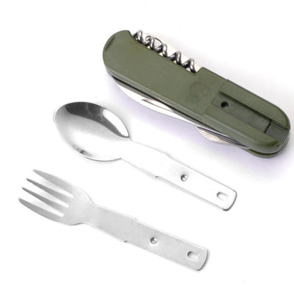 7-in-1 Multifunctional Outdoor Utensils Stainless Steel