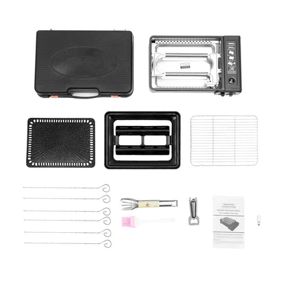 Portable Camping Grill Gas Stove BBQ Grills with Storage Box