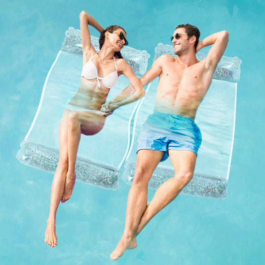 1/2pcs Water Hammock Recliner Inflatable Floating Swimming Mattress Sea Swimming Ring Pool Party Toy Lounge Bed For Swimming