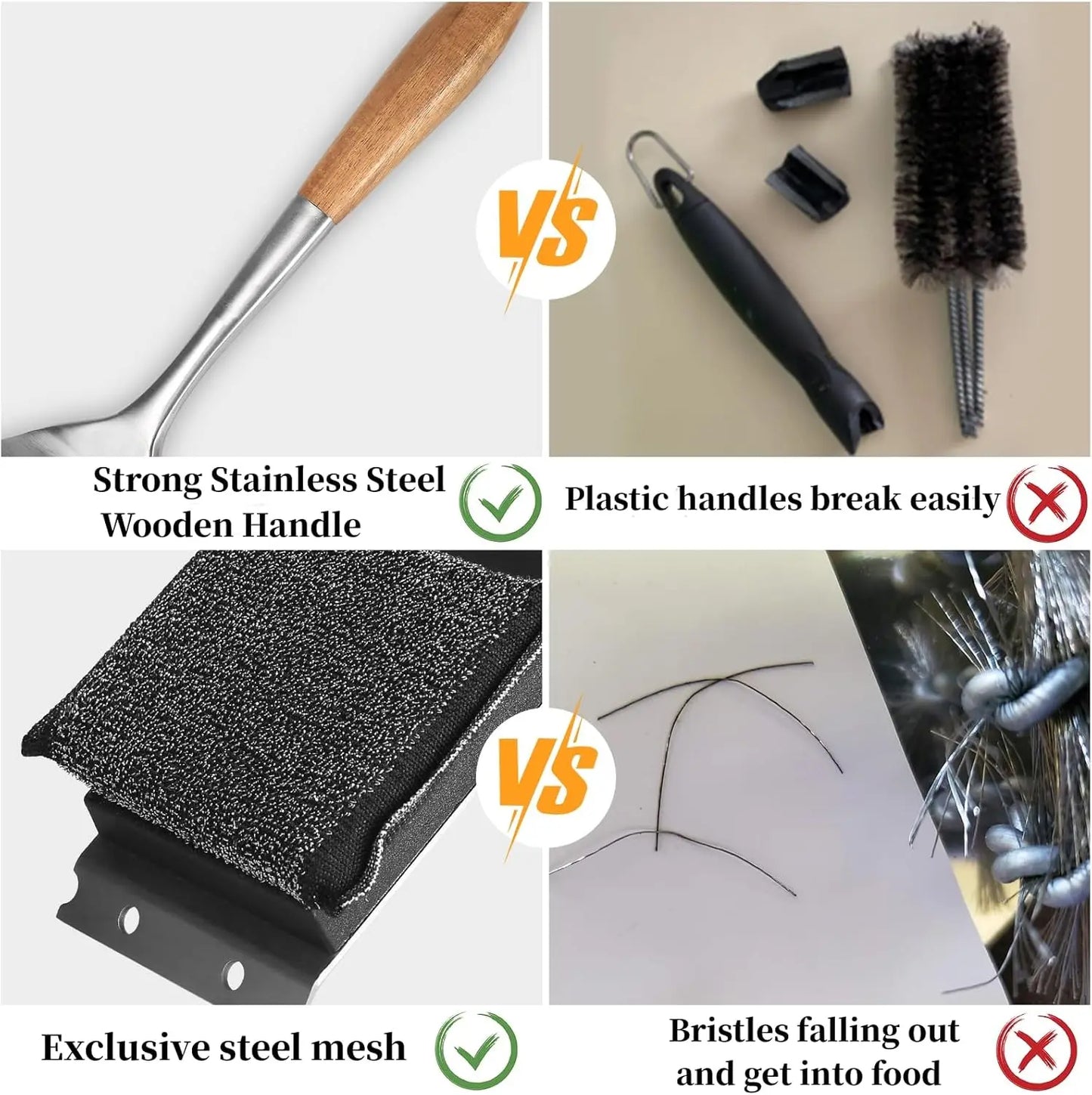 Bristle-Free Grill Brush with Steam Cleaning,