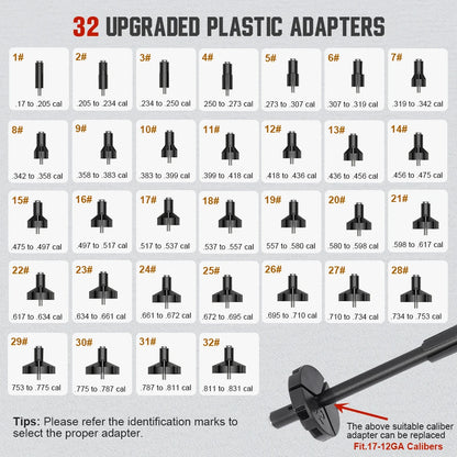 Universal Laser Boresighter Kit: Green Laser, 32 Adapters,