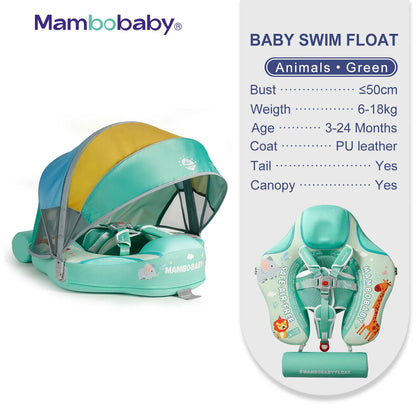 Non-Inflatable Baby Float with Canopy