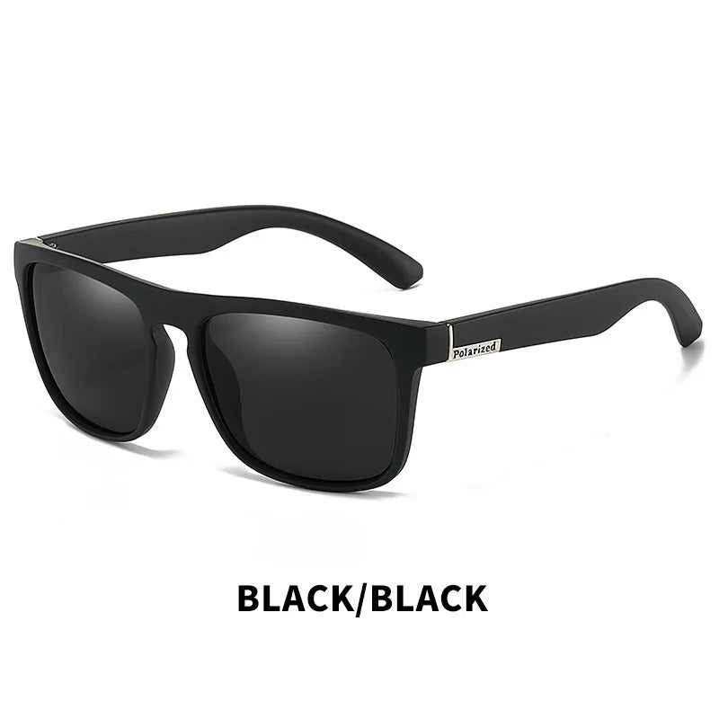 Black Polarized Square Sunglasses Men Women Fashion Classic