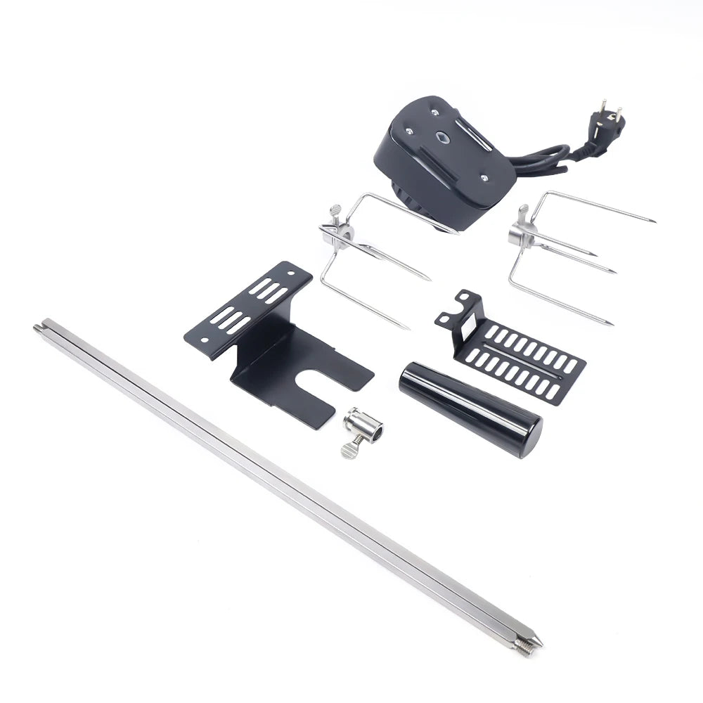 120 cm long cable Rod Outdoor Barbecue Grilling Rotisserie Kit