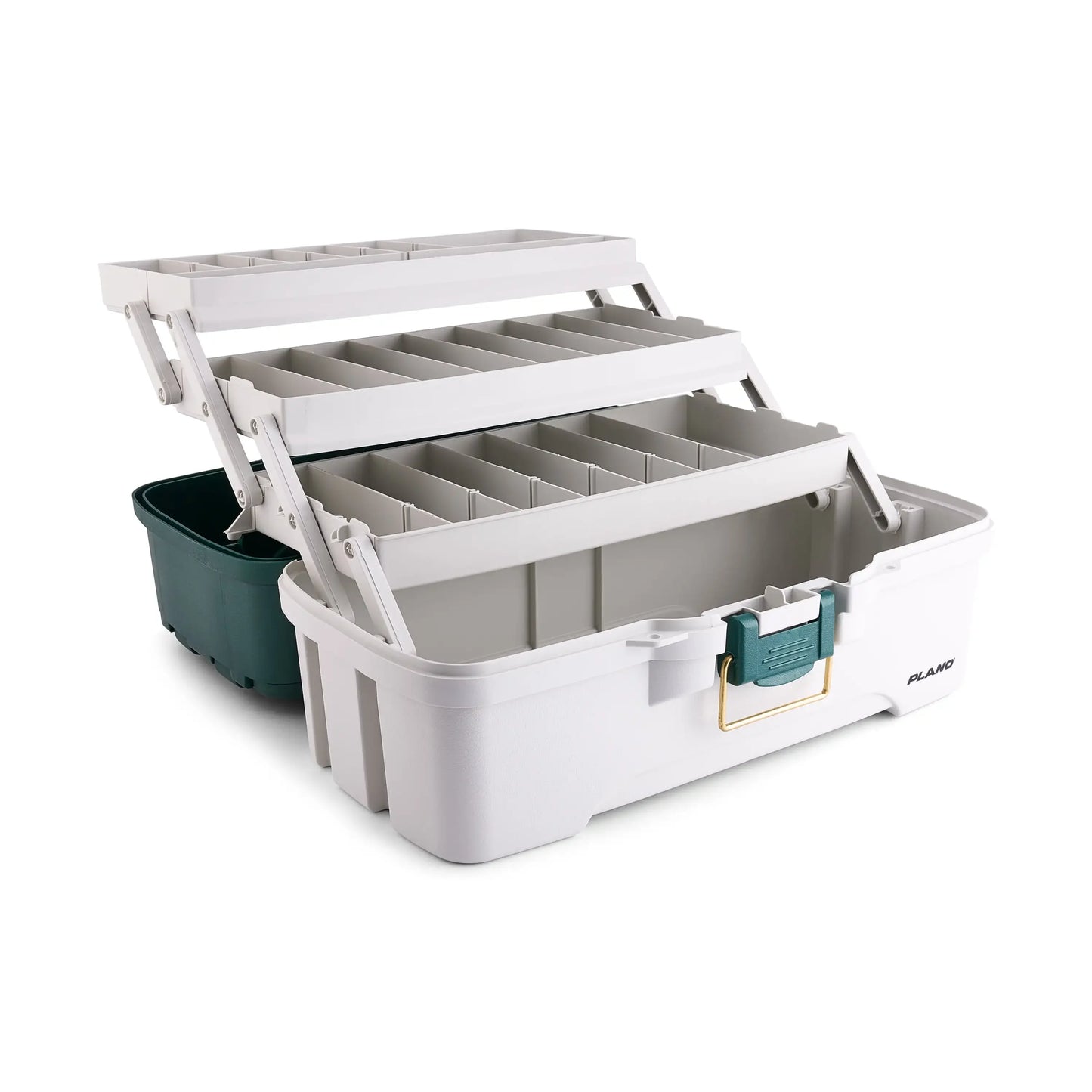 3-tray tackle box with freshwater bait set, durable, adjustable trays