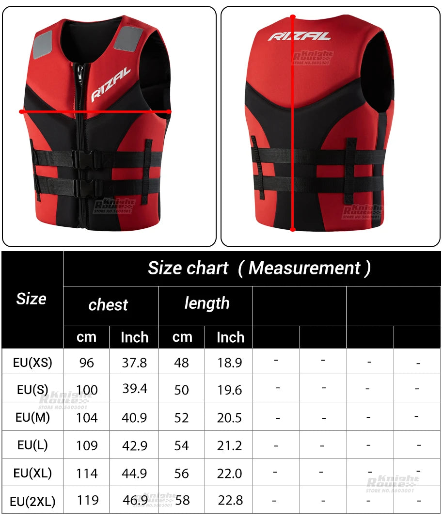 Adjustable Buoyancy Vest for Men & Women - Stretch-Fit, Zippered Design,