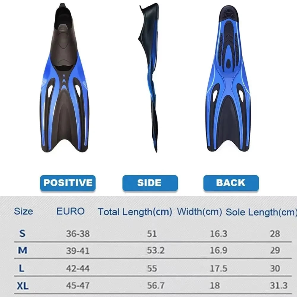 Professional Diving Fins Flexible Comfort