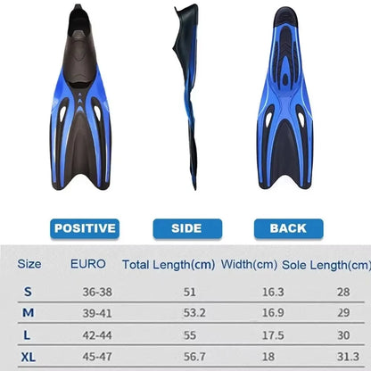 Professional Diving Fins Flexible Comfort