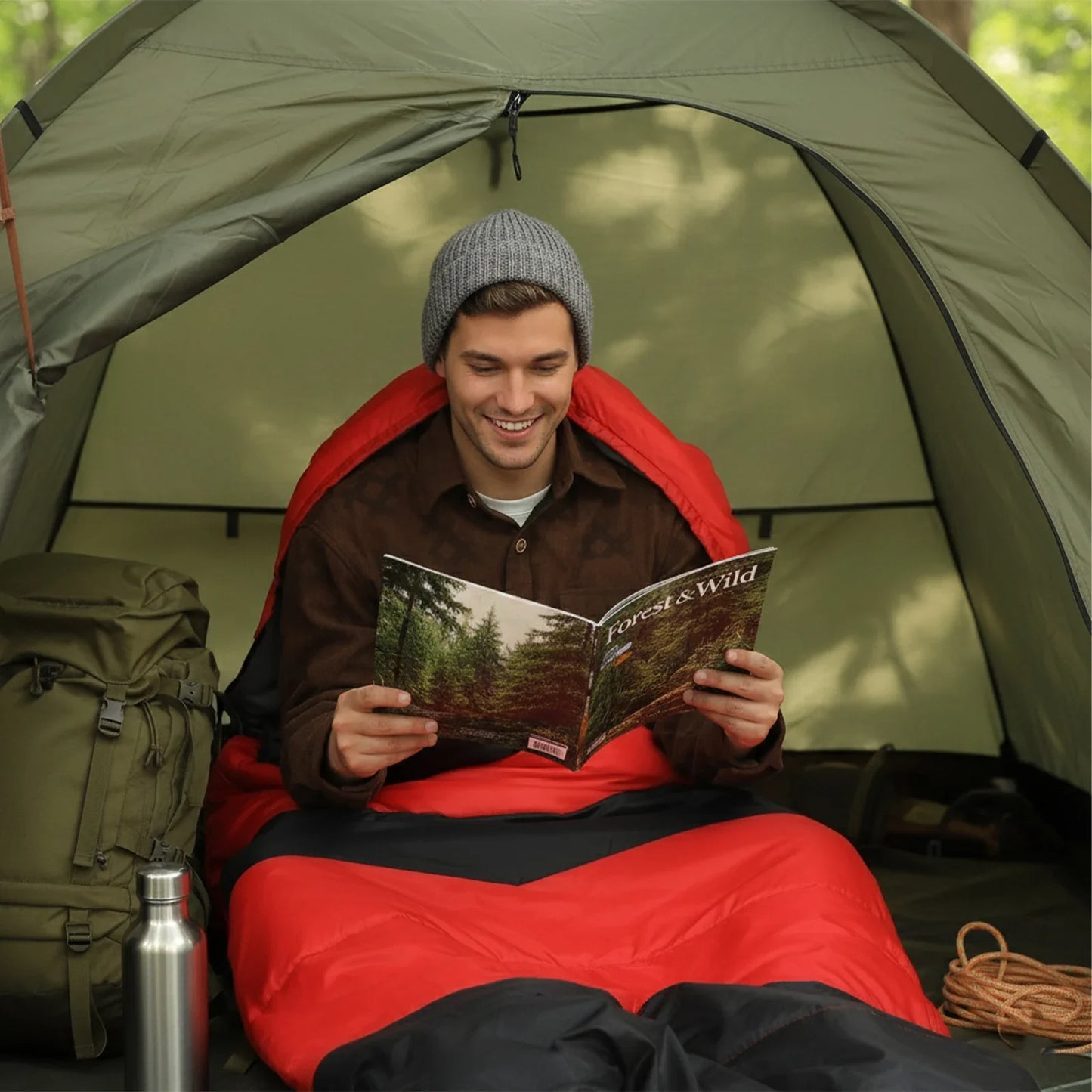 Lightweight Sleeping Bag with Multi USB Powered Heating Pads,