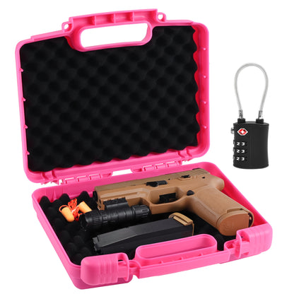 Pink 9mm TSA Approved Firearm Travel Case with 1 TSA Lock