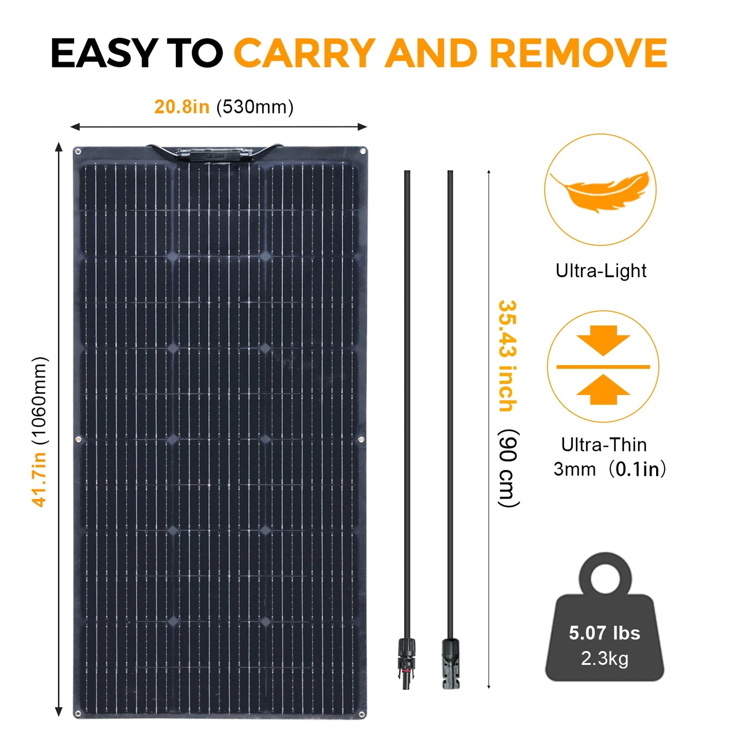 12V 50W Flexible Solar Panel 19.8V 100W Photovoltaic solar panels