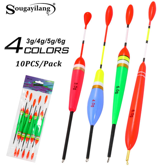 10 PC Fishing Float Set 3-6g Nano Material Streamline Design