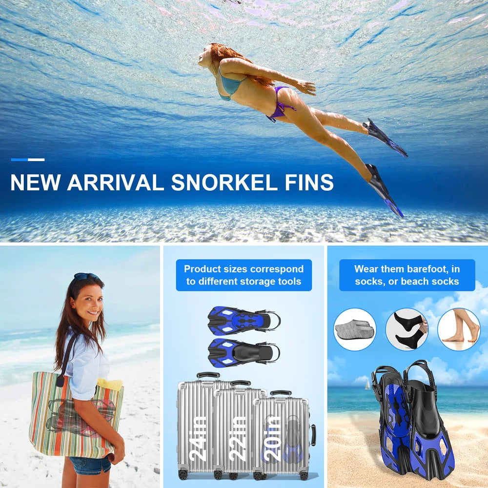 Snorkel Fins Swim Fins Buckles Swimming Flippers