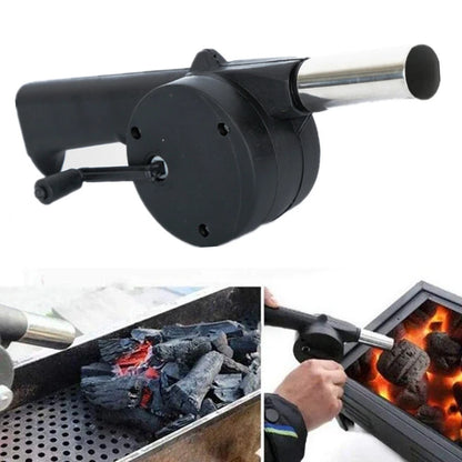 BBQ Fan Air Blower Fast Fire Starter Portable Manual Hand Crank