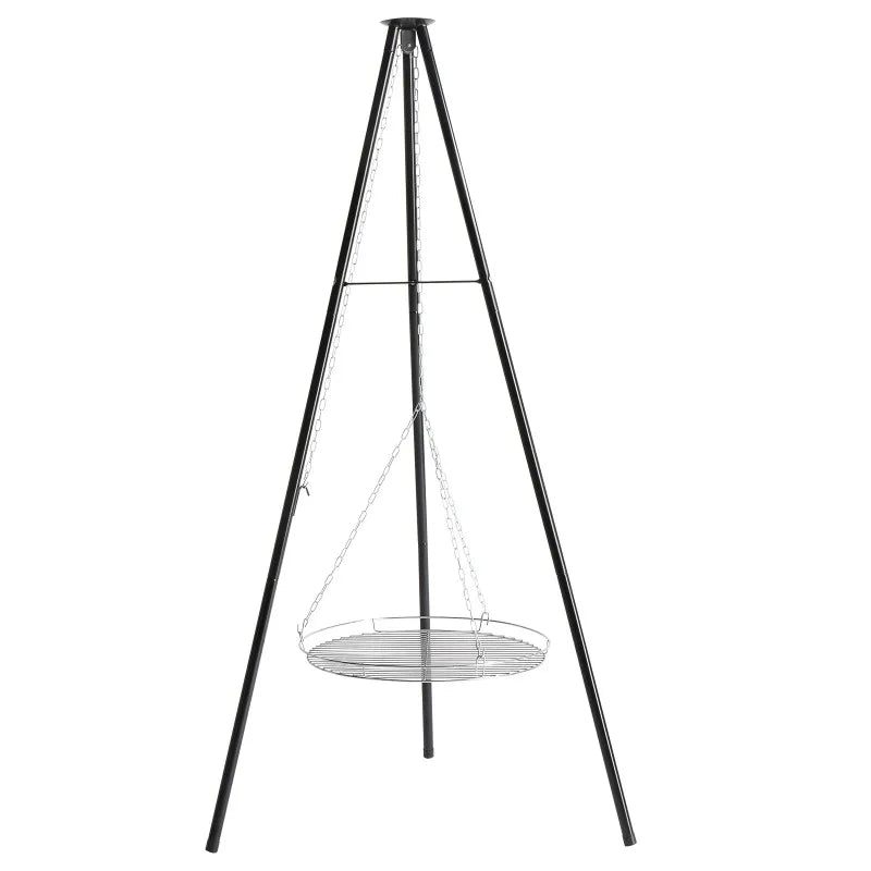 Firepit Cooking Rack Black Outdoor Camping