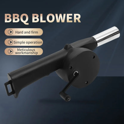 BBQ Fan Air Blower Fast Fire Starter Portable Manual Hand Crank
