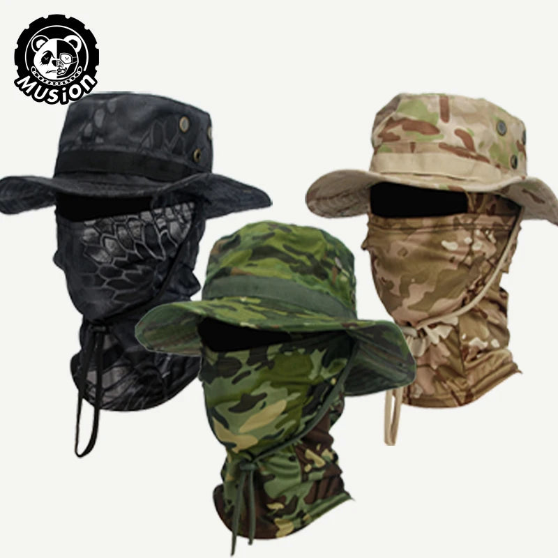 Camouflage Wide Brimmed Boonie Cap