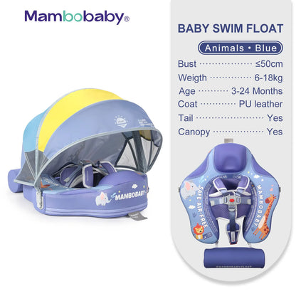 Non-Inflatable Baby Float with Canopy