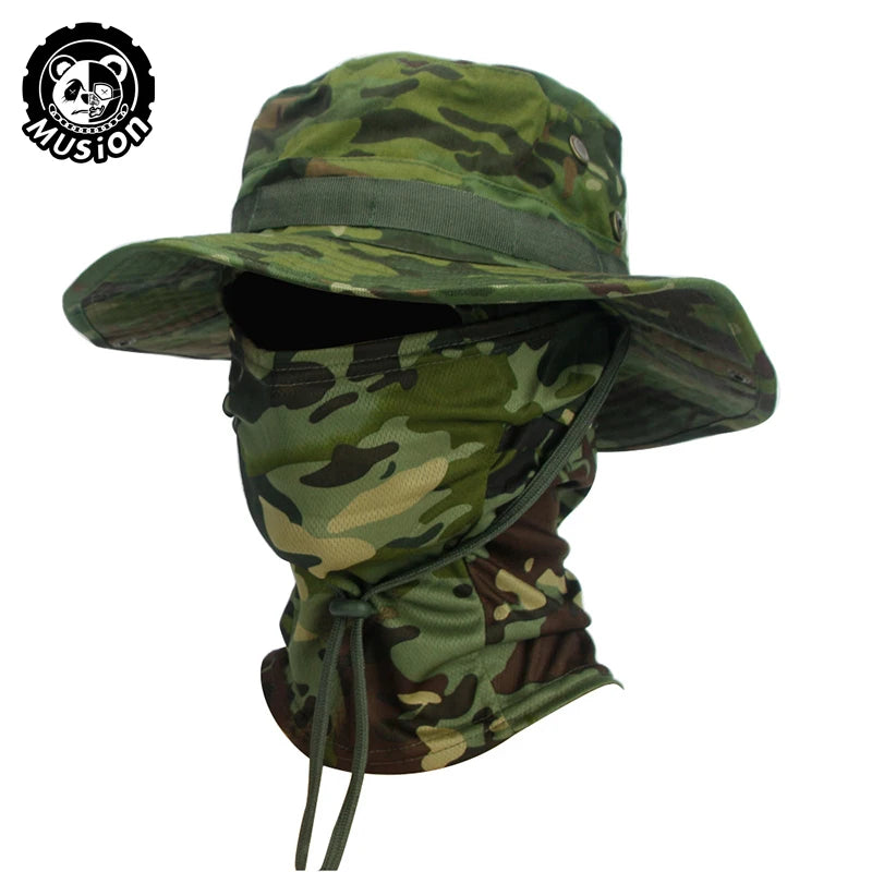 Camouflage Wide Brimmed Boonie Cap