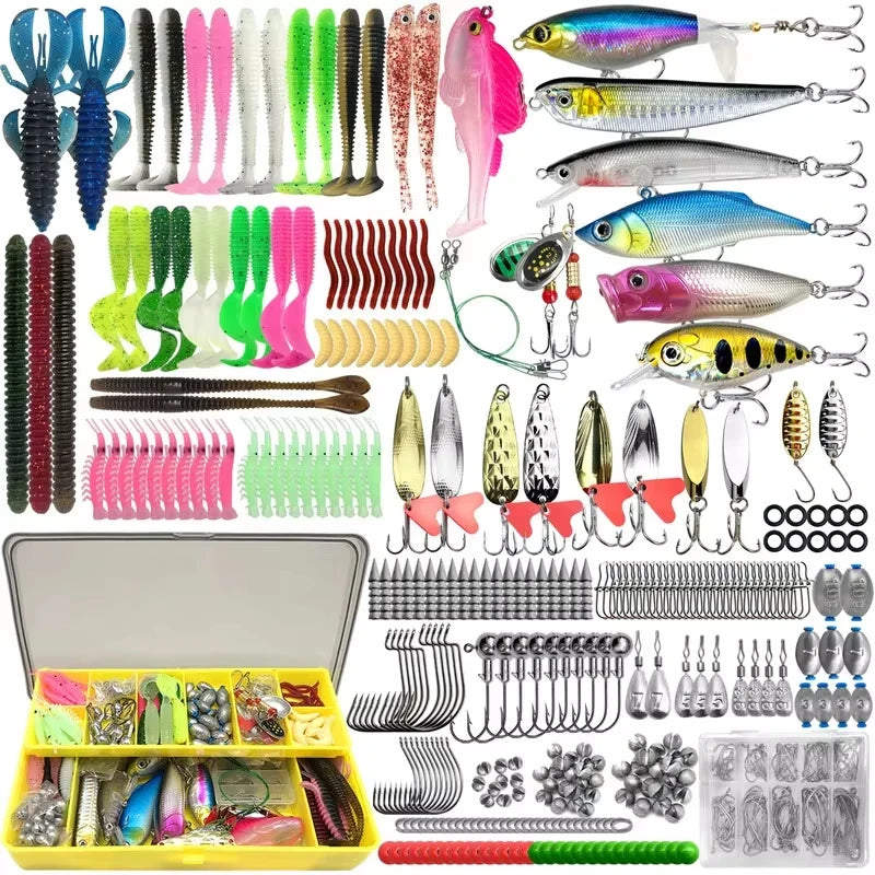 107-Piece Lure Fishing Set for Trout, Pike, and Bass