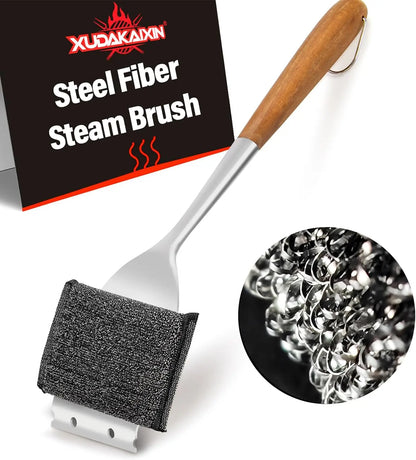Bristle-Free Grill Brush with Steam Cleaning,