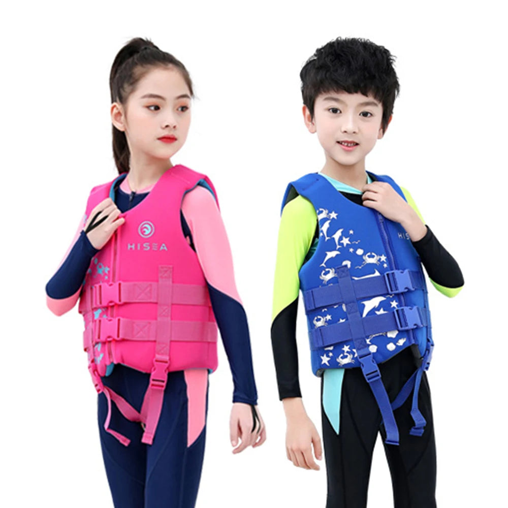 2025 Neoprene Children's Life Jacket Swimming Sailing Rafting Safety Life Jacket
